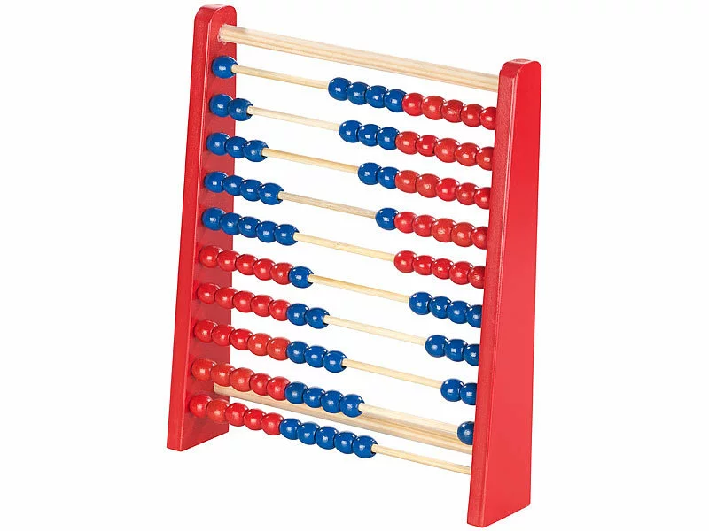 Playtastic Rechenschieber Kinder:Holz-Rechenschieber Mit 100 Holzperlen, 2 Farben (blau & Rot) 3 Playtastic Rechenschieber Kinder:Holz-Rechenschieber Mit 100 Holzperlen, 2 Farben (blau & Rot)