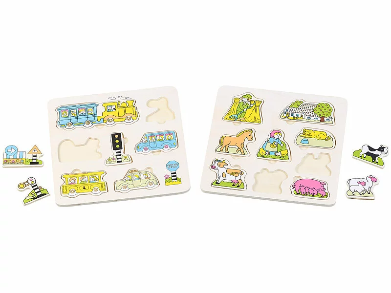 Playtastic Kinderspiele:3er-Set Bunte Kinder-Puzzles Aus Holz: Buchstaben, Bauernhof & Verkehr 8 Playtastic Kinderspiele:3er-Set Bunte Kinder-Puzzles Aus Holz: Buchstaben, Bauernhof & Verkehr – Bild 6