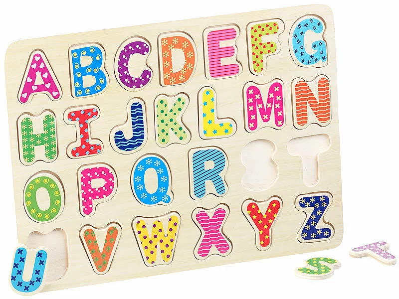 Playtastic Kinderspiele:3er-Set Bunte Kinder-Puzzles Aus Holz: Buchstaben, Bauernhof & Verkehr 5 Playtastic Kinderspiele:3er-Set Bunte Kinder-Puzzles Aus Holz: Buchstaben, Bauernhof & Verkehr – Bild 3