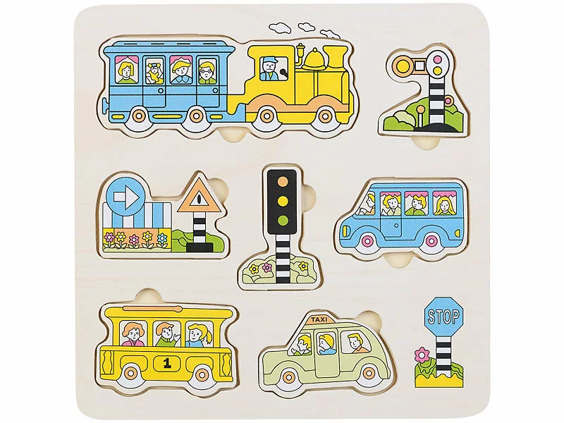 Playtastic Kinderspiele:3er-Set Bunte Kinder-Puzzles Aus Holz: Buchstaben, Bauernhof & Verkehr 11 Playtastic Kinderspiele:3er-Set Bunte Kinder-Puzzles Aus Holz: Buchstaben, Bauernhof & Verkehr – Bild 9