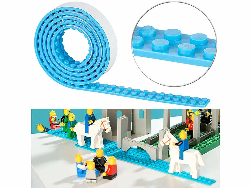 Infactory Spielwaren:Selbstklebendes Spielbaustein-Tape Für Gängige Systeme, 1 M, Hellblau 3 Infactory Spielwaren:Selbstklebendes Spielbaustein-Tape Für Gängige Systeme, 1 M, Hellblau
