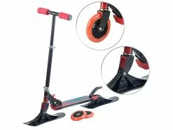 Speeron Schneescooter:Klappbarer 2in1-Tretroller Und -Snowkick-Schlitten Für Kinder, 125 Mm
