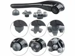 Newgen Medicals Masagegerät:Hand-Vibrations-Massagegerät Mit Akku, 5 Modi, 5 Stufen & 3 Aufsätzen -Sitzmöbel Verkaufsgeschäft nx9672 18