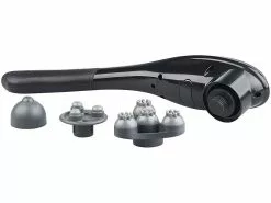 Newgen Medicals Masagegerät:Hand-Vibrations-Massagegerät Mit Akku, 5 Modi, 5 Stufen & 3 Aufsätzen -Sitzmöbel Verkaufsgeschäft nx9672 9