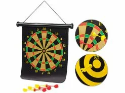 Playtastic Dartscheibe:Magnetisches Dart-Spiel Mit Zielscheibe, Aufrollbar, Mit 6 Pfeilen