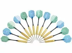 Playtastic Dartset:48er-Set Messing-Dartpfeile M. Stahlspitze, 200 Flügel, 400 Gummiringe -Sitzmöbel Verkaufsgeschäft nx9692 0