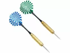 Playtastic Dartset:48er-Set Messing-Dartpfeile M. Stahlspitze, 200 Flügel, 400 Gummiringe -Sitzmöbel Verkaufsgeschäft nx9692 2