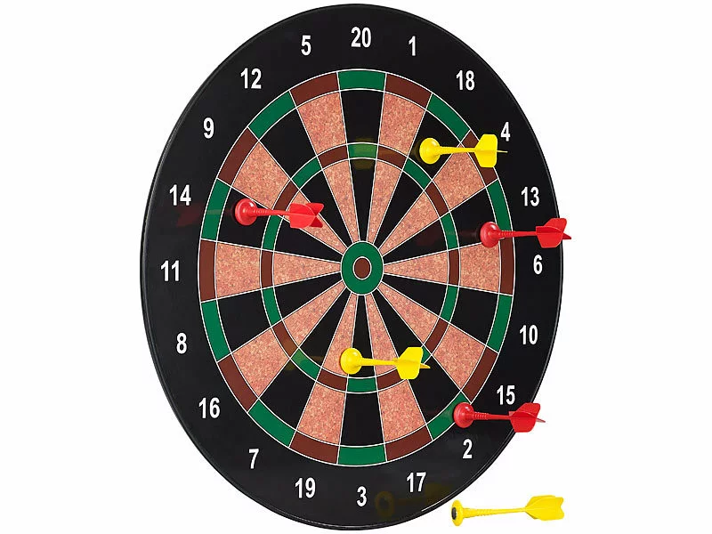 Playtastic Dart:Magnetische Dartscheibe Mit 12 Pfeilen, Je 6x Gelb Und Rot, Ø 40cm 7 Playtastic Dart:Magnetische Dartscheibe Mit 12 Pfeilen, Je 6x Gelb Und Rot, Ø 40cm – Bild 5