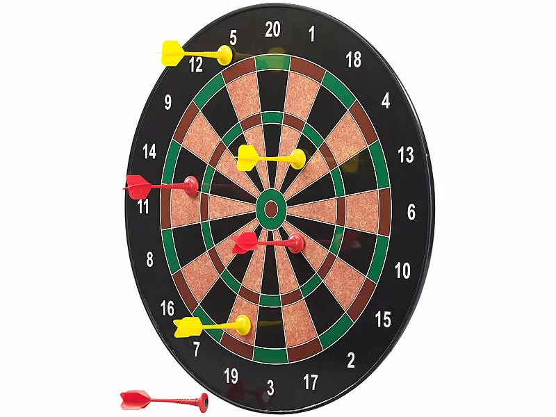 Playtastic Dart:Magnetische Dartscheibe Mit 12 Pfeilen, Je 6x Gelb Und Rot, Ø 40cm 11 Playtastic Dart:Magnetische Dartscheibe Mit 12 Pfeilen, Je 6x Gelb Und Rot, Ø 40cm – Bild 9