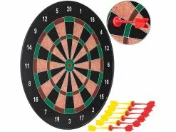 Playtastic Dart:Magnetische Dartscheibe Mit 12 Pfeilen, Je 6x Gelb Und Rot, Ø 40cm