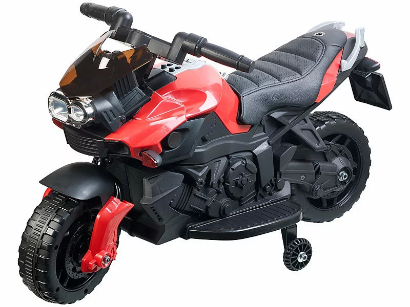 Playtastic Elektro Motorrad Kinder:Kinder-Elektromotorrad Mit MP3-Funktion, Sounds & Stützrädern, 3 Km/h 5 Playtastic Elektro Motorrad Kinder:Kinder-Elektromotorrad Mit MP3-Funktion, Sounds & Stützrädern, 3 Km/h – Bild 3