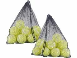 Speeron Tennis-Bälle:24er-Set Tennisbälle, 65 Mm Für Fortgeschrittene, Gelb, Mit Tragenetz