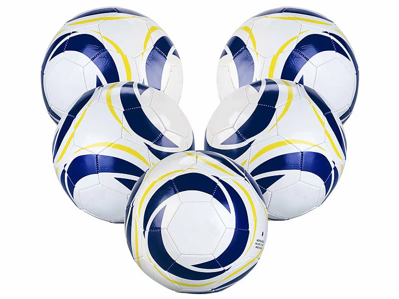 Speeron Sportball:5er-Set Hobby-Fußbälle Aus Kunstleder, 20 Cm Ø, Größe 4, 260 G 4 Speeron Sportball:5er-Set Hobby-Fußbälle Aus Kunstleder, 20 Cm Ø, Größe 4, 260 G – Bild 2