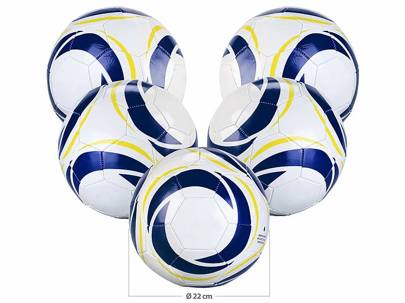 Speeron Sportball:5er-Set Hobby-Fußbälle Aus Kunstleder, 20 Cm Ø, Größe 4, 260 G 3 Speeron Sportball:5er-Set Hobby-Fußbälle Aus Kunstleder, 20 Cm Ø, Größe 4, 260 G