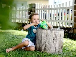 Infactory Seifenblasenmaschinen:2er-Set Manuelle Seifenblasen-Maschinen Im U-Boot-Look, Grün/blau -Sitzmöbel Verkaufsgeschäft nx9796 5