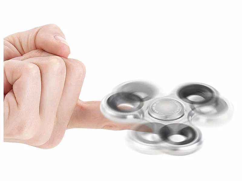 PEARL Spinner:3-seitiger Metall-Handspinner, Hochwertiges R188-Kugellager 4 PEARL Spinner:3-seitiger Metall-Handspinner, Hochwertiges R188-Kugellager – Bild 2