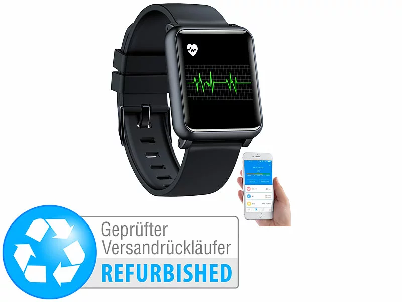 Newgen Medicals Gesundheitsuhr Mit EKG:Fitness-Uhr Mit EKG- & Blutdruckanzeige, Versandrückläufer 4 Newgen Medicals Gesundheitsuhr Mit EKG:Fitness-Uhr Mit EKG- & Blutdruckanzeige, Versandrückläufer – Bild 2