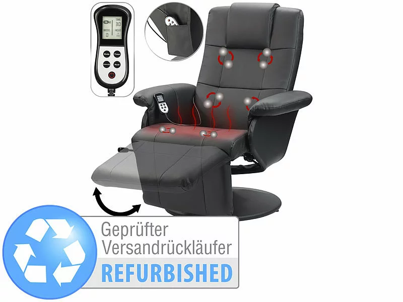Newgen Medicals Bequemsessel:Vibrations-Massagesessel Mit Heizfunktion, Versandrückläufer 3 Newgen Medicals Bequemsessel:Vibrations-Massagesessel Mit Heizfunktion, Versandrückläufer