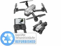 Simulus GPS Drohne:Faltbarer GPS-Quadrocopter Mit 4K-Kamera, WLAN, Versandrückläufer