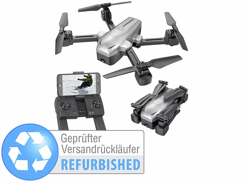 Simulus GPS Drohne:Faltbarer GPS-Quadrocopter Mit 4K-Kamera, WLAN, Versandrückläufer 3 Simulus GPS Drohne:Faltbarer GPS-Quadrocopter Mit 4K-Kamera, WLAN, Versandrückläufer