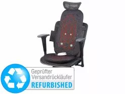 Newgen Medicals Massage-Auflagen:Shiatsu-Sitzauflage Mit IR-Tiefenwärme, Vibration (Versandrückläufer)