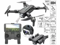 Simulus Quadrokopter:Faltbare GPS-Drohne Mit 4K-Cam, Brushless-Motor, WLAN, Follow-Me, App