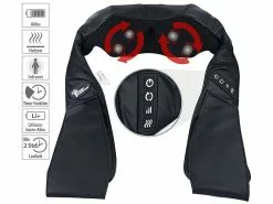 Newgen Medicals Nackenmassage:Akku-Massagegerät Für Schultern & Nacken, IR-Tiefenwärme, 24 Watt