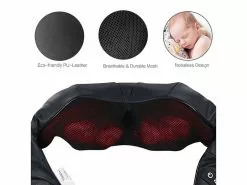 Newgen Medicals Nackenmassage:Akku-Massagegerät Für Schultern & Nacken, IR-Tiefenwärme, 24 Watt -Sitzmöbel Verkaufsgeschäft zx6094 2