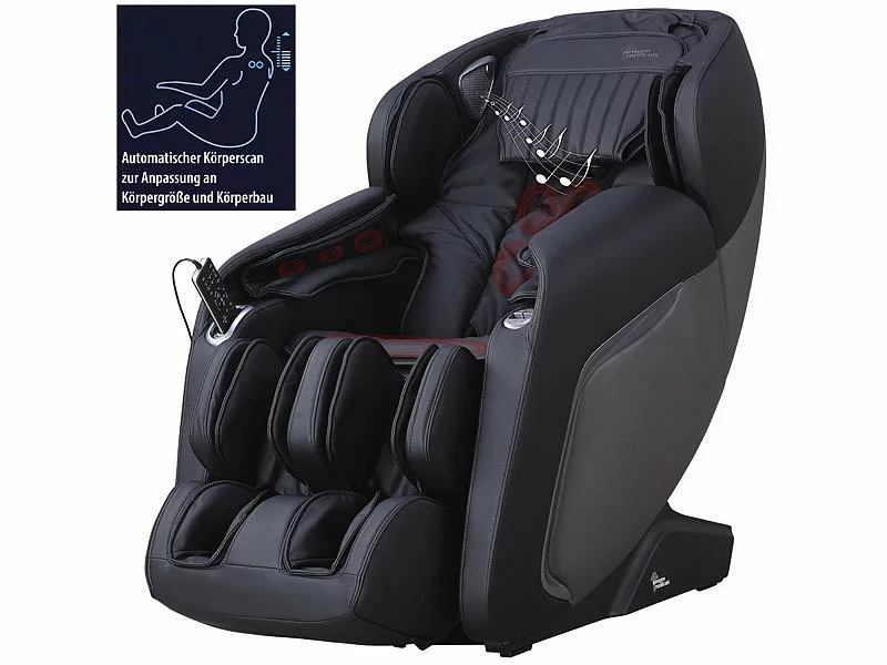 Newgen Medicals TV-Massagesessel:Luxus-Ganzkörper-Massagesessel Mit IR-Wärme, Bluetooth, Schwarz 4 Newgen Medicals TV-Massagesessel:Luxus-Ganzkörper-Massagesessel Mit IR-Wärme, Bluetooth, Schwarz – Bild 2