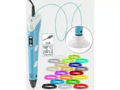 FreeSculpt 3D Pen:3D-Drucker-Stift, USB-Stromversorgung, Inkl. 20 PLA-Filamente