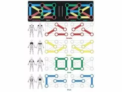 Newgen Medicals Push-Up Fitnessgeräte:2er Pack 9in1-Multifunktions-Liegestütz-Brett Mit Abnehmbaren Handgr. -Sitzmöbel Verkaufsgeschäft zx8015 6