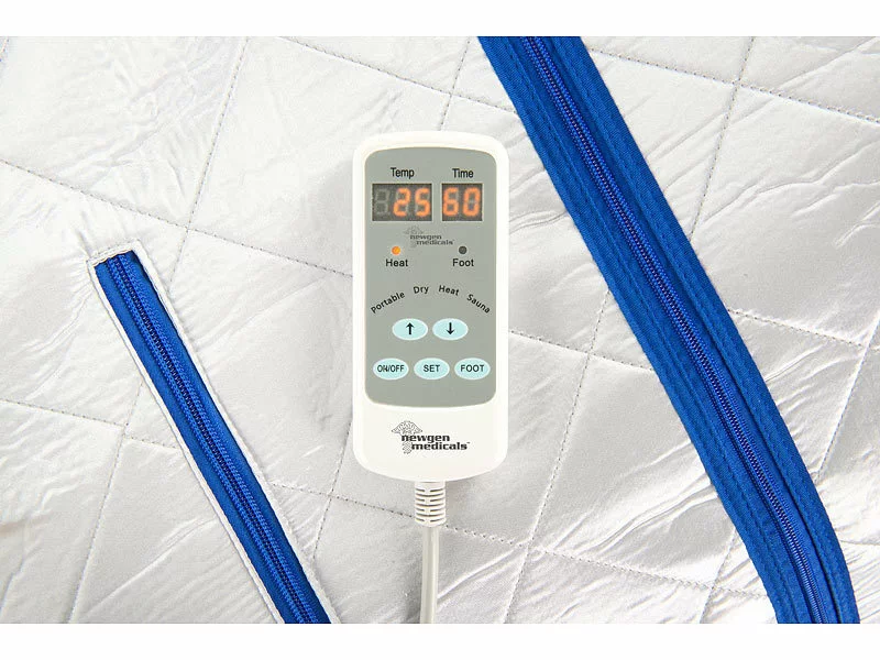 Newgen Medicals Mini Sauna:Portable Infrarot-Sauna Mit Fußheizung, 4 Carbon-Heizern, Sitz, 1050 W 7 Newgen Medicals Mini Sauna:Portable Infrarot-Sauna Mit Fußheizung, 4 Carbon-Heizern, Sitz, 1050 W – Bild 5