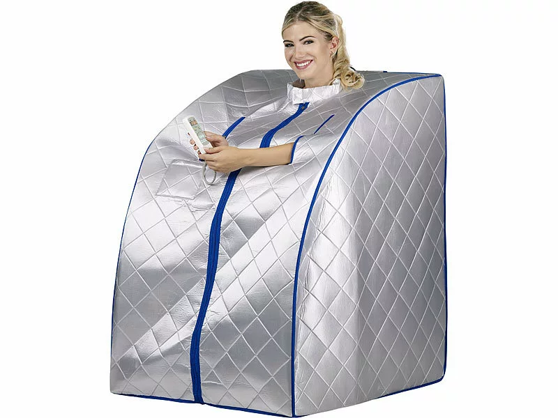 Newgen Medicals Mini Sauna:Portable Infrarot-Sauna Mit Fußheizung, 4 Carbon-Heizern, Sitz, 1050 W 8 Newgen Medicals Mini Sauna:Portable Infrarot-Sauna Mit Fußheizung, 4 Carbon-Heizern, Sitz, 1050 W – Bild 6