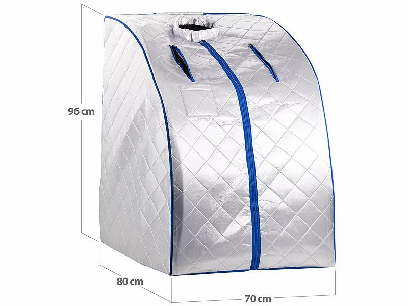 Newgen Medicals Mini Sauna:Portable Infrarot-Sauna Mit Fußheizung, 4 Carbon-Heizern, Sitz, 1050 W 6 Newgen Medicals Mini Sauna:Portable Infrarot-Sauna Mit Fußheizung, 4 Carbon-Heizern, Sitz, 1050 W – Bild 4