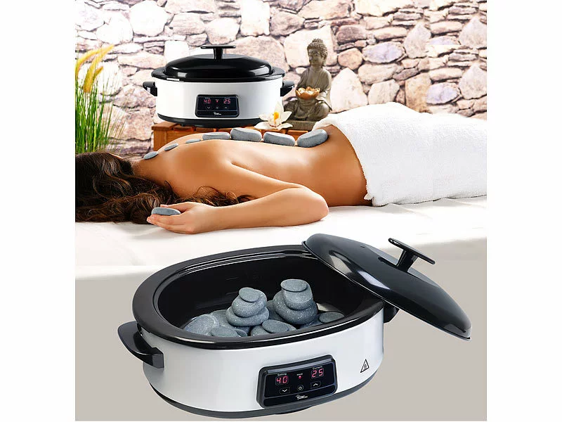 Newgen Medicals Hot Massage:Hot-Stone-Set Mit Digitaler Steuerung, 23 Steinen & Abschalt-Automatik 6 Newgen Medicals Hot Massage:Hot-Stone-Set Mit Digitaler Steuerung, 23 Steinen & Abschalt-Automatik – Bild 4
