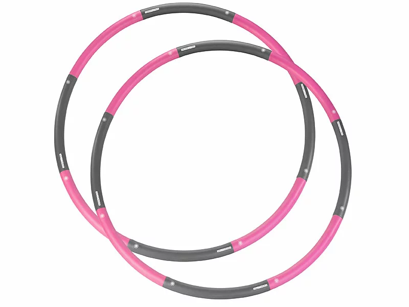 PEARL Sports Massage-Hula-Hoops:2er-Set Hula-Hoop-Reifen, Schaumstoff-Ummantelung, Bis 1,8kg, Ø 98cm 4 PEARL Sports Massage-Hula-Hoops:2er-Set Hula-Hoop-Reifen, Schaumstoff-Ummantelung, Bis 1,8kg, Ø 98cm – Bild 2